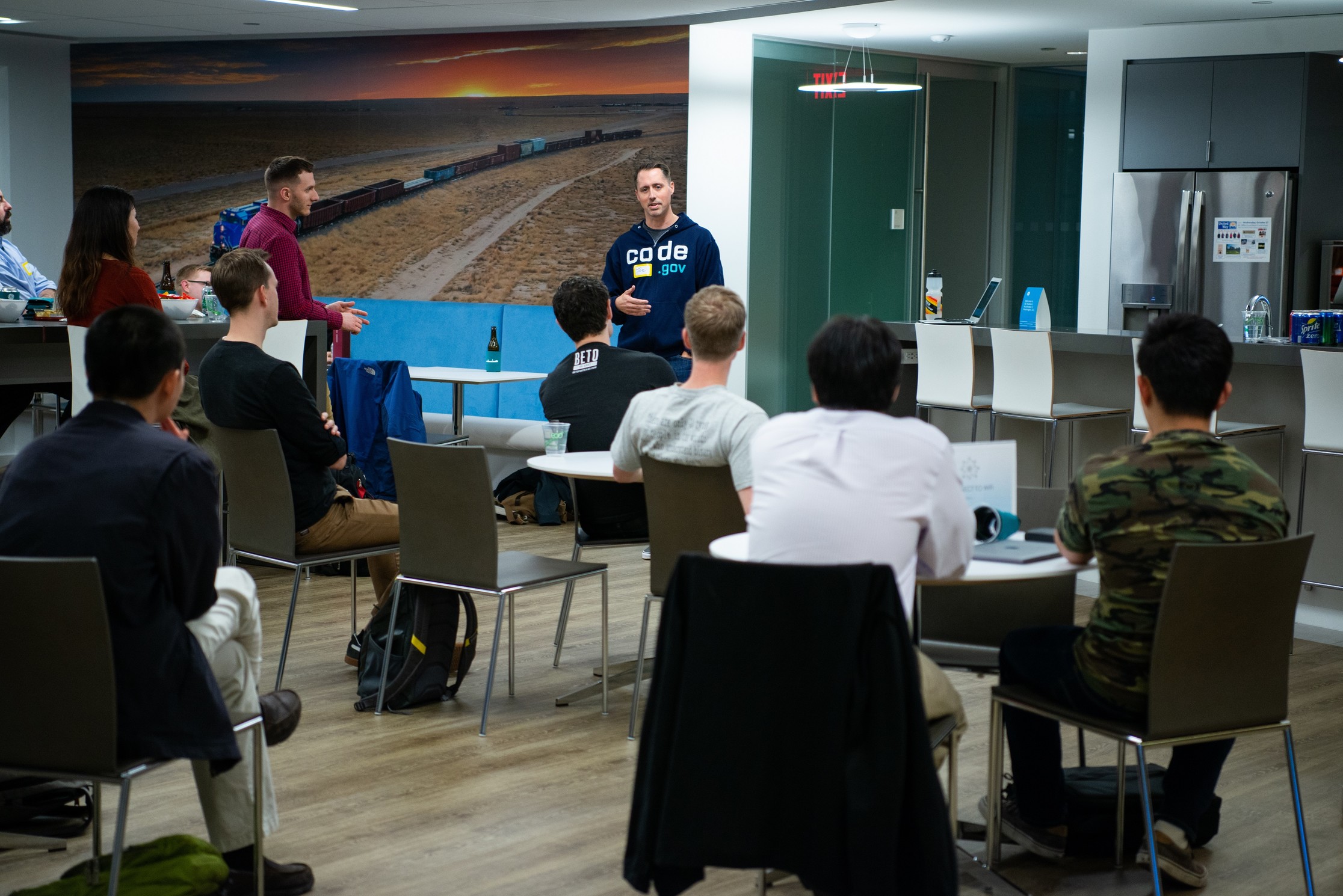 Joe Castle presenting on Code.gov and federal open source policy at Operation Code DC October 2018