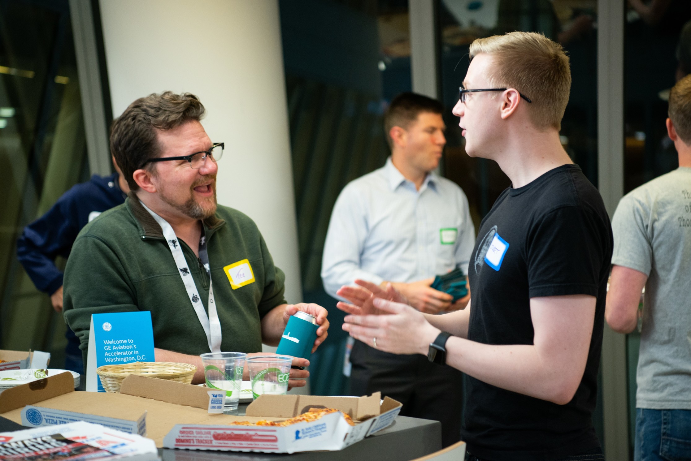 Attendees networking at Operation Code DC October 2018 meetup