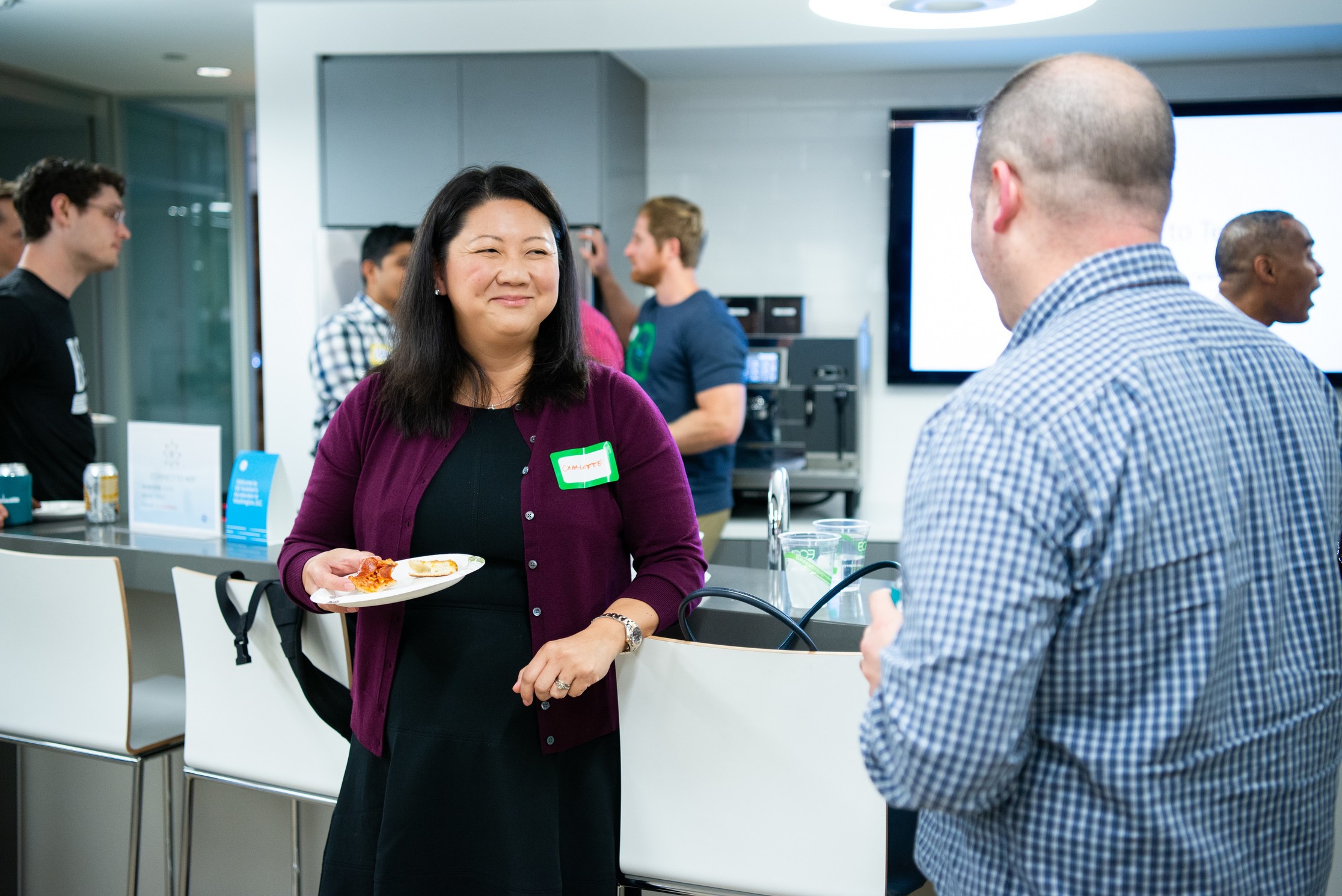 Attendees networking at Operation Code DC October 2018 meetup