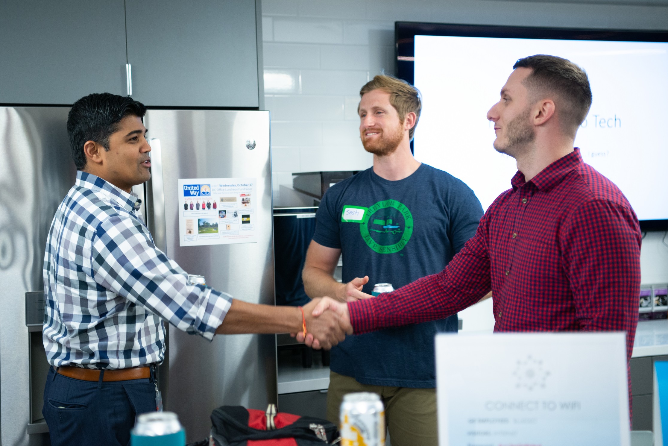 Attendees networking at Operation Code DC October 2018 meetup