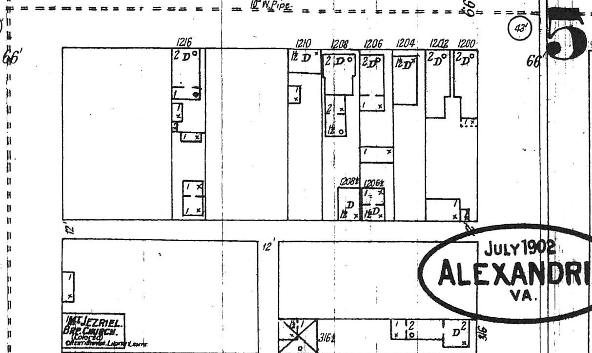 1902 Sanborn fire maps showing the 1200 block of Princess Street 