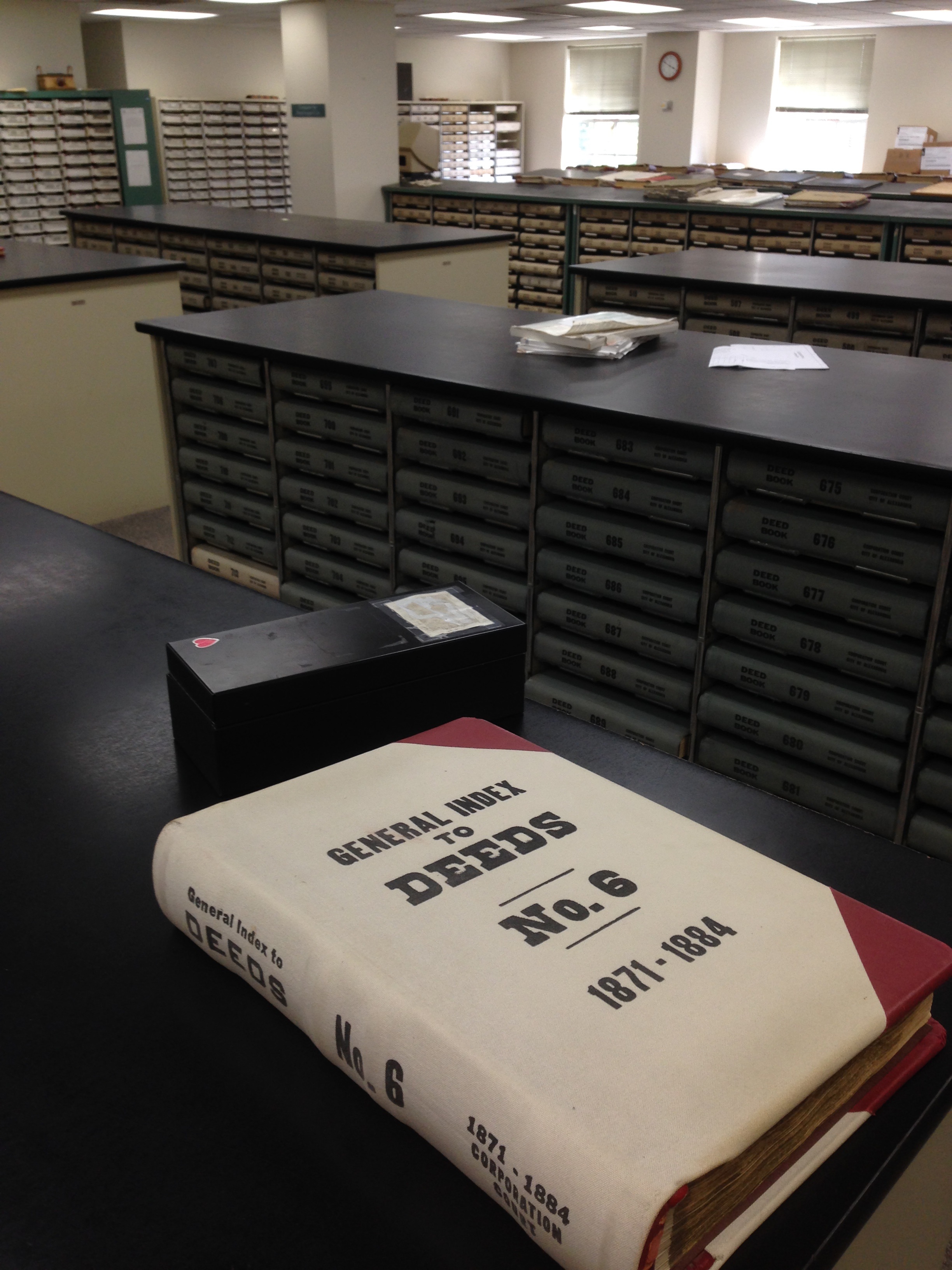 Deeds Ledger at the Courthouse Archives